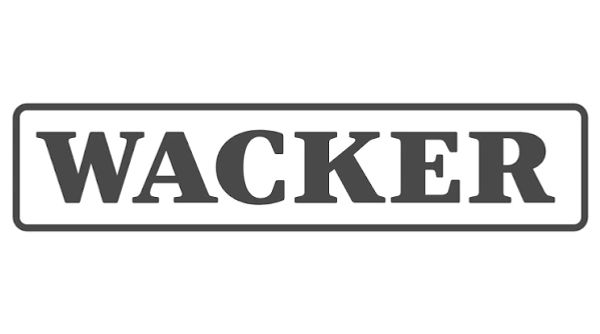 Black and white WACKER logo inside a rounded rectangle.