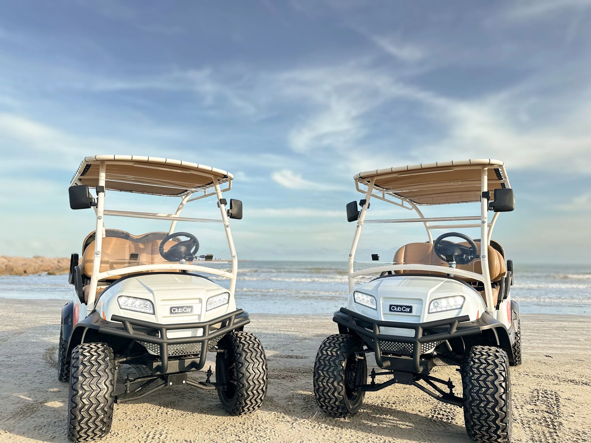 Luxury Golf Cart Rentals in Port A | Kacie's Beach Carts