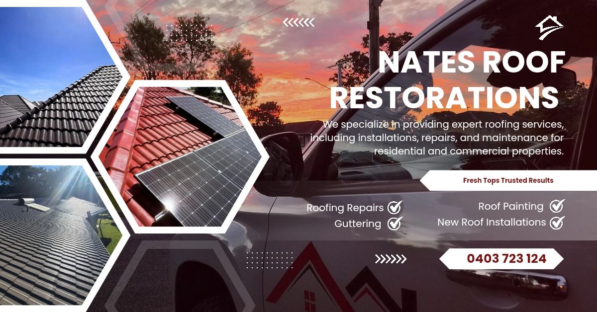 Nates Roof Restorations offers expert roofing services with installations and repairs.