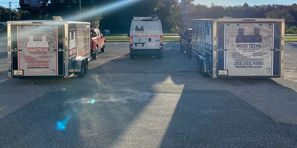 Three fully stocked trucks with professional employees to take care of your hood cleaning needs!