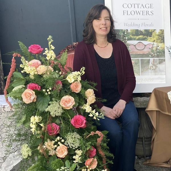 Cottage Flowers at the wedding expo at the Novella Venue in Ferndale, Wa in April 2026.