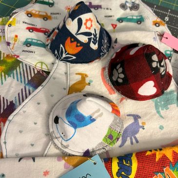 A closeup look at a bunch of hats