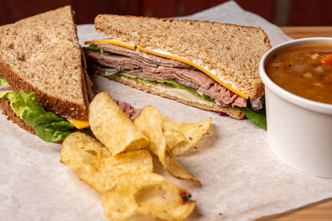 Roast beef sandwich at the Deli Barn in the Agoura at Eldorado, Santa Fe