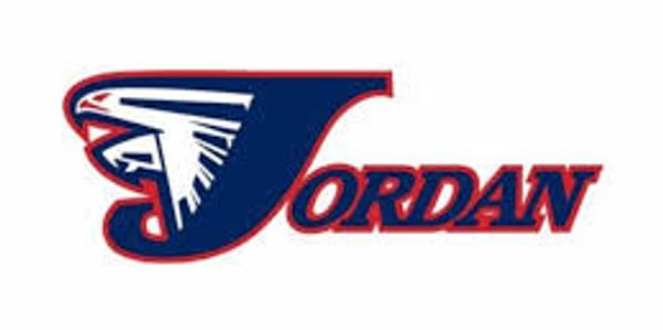 Logo featuring a stylized eagle and the word 'Jordan' in bold letters.
