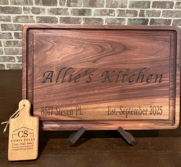 Prestige Solid Walnut Hand Crafted Approximately 18" x 12" x 1 1/2"