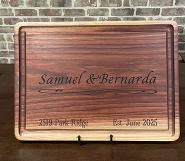 Closing Time  Solid Walnut Cutting/Serving Board 18" x 12" x 1 " thick