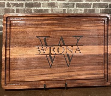 Closing Time  Personalized Walnut Cutting/Serving Board . 18" x 12" x 1"