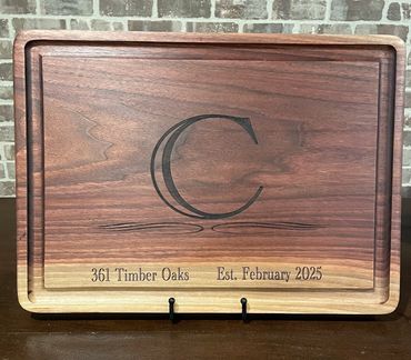 Closing Time Solid Walnut Hand Crafted Approximately 18" x 12" x 1 "