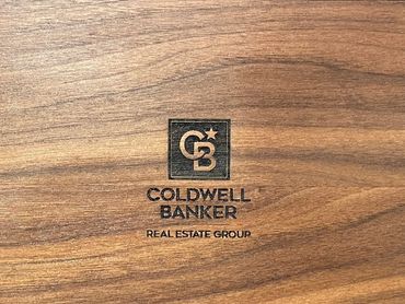  Prestige Solid Walnut Hand Crafted Approximately 18" x 12" x 1 1/2". Rear side with Realtor Logo.