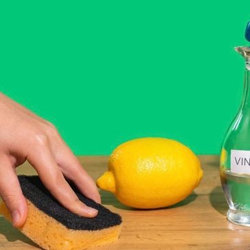 use lemon and vinegar to get odors out of boards