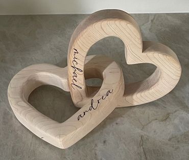 Intertwined Maple  Personalized Hearts. Perfect for that special occasion!