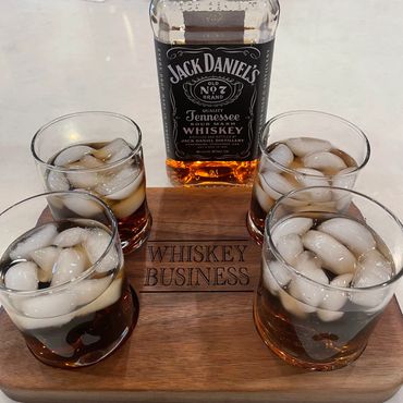 Whiskey Business or thanking them them for giving you a shot make for a personalized  client gift.