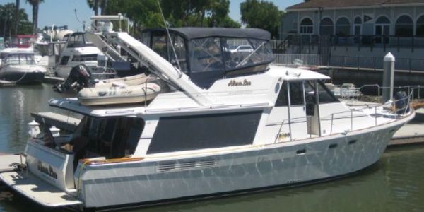 1990 Bayliner 4588 45' of fun with dinghy on davit, diesel everything, excellent condition great owner just $135,000.00 Captain George 925 306-2516 at Tocci Yachts, Pittsburg, CA