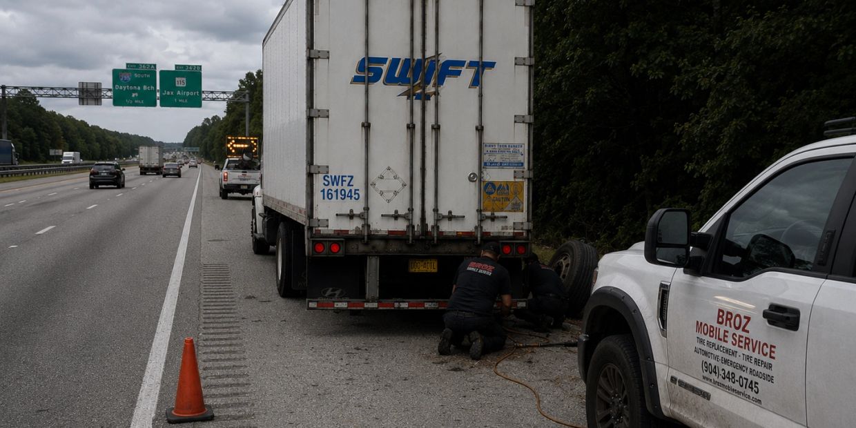 Mobile truck tire replacement for commercial and heavy-duty vehicles in Jacksonville, FL