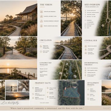 A serene coastal community development plan with nature-focused design and environmental care.