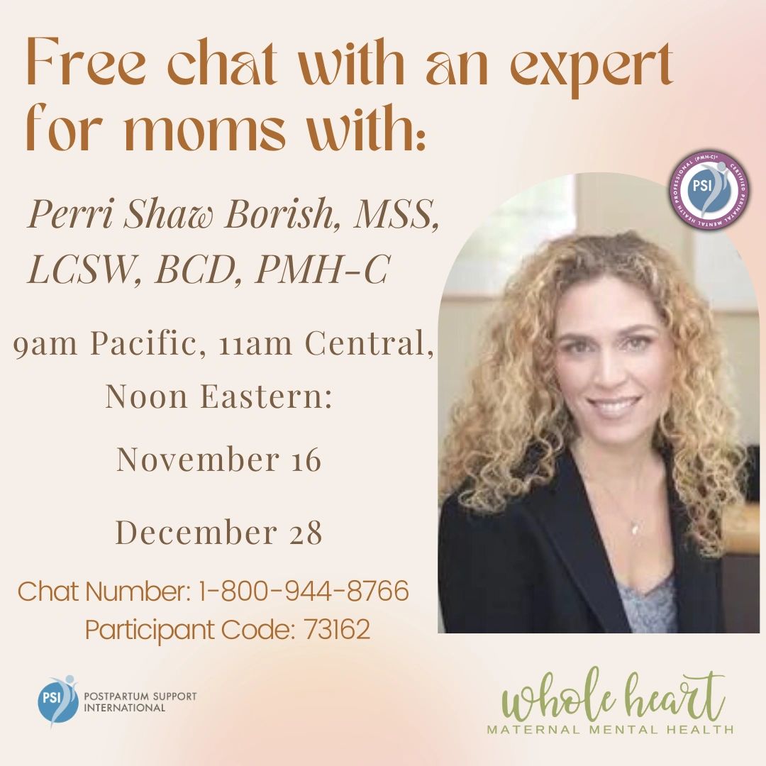 Chat with an Expert for Moms  Postpartum Support International (PSI)