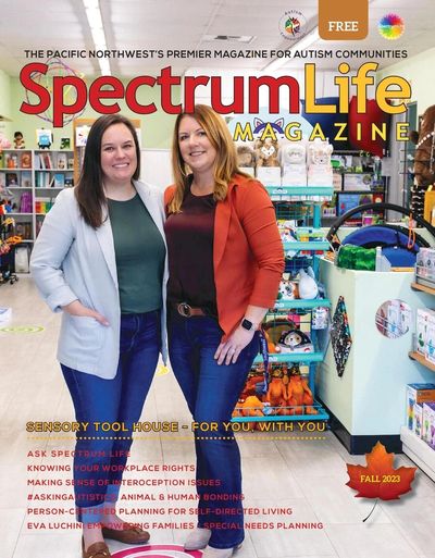 Cover of Spectrum Life Magazine with Katie McMurray and Lauren Howard of Sensory Tool House, LLC