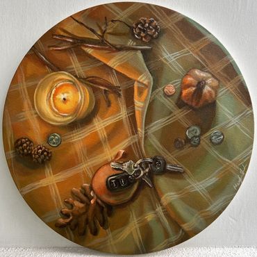 “About Autumn” // Acrylic on canvas // 12 in. 