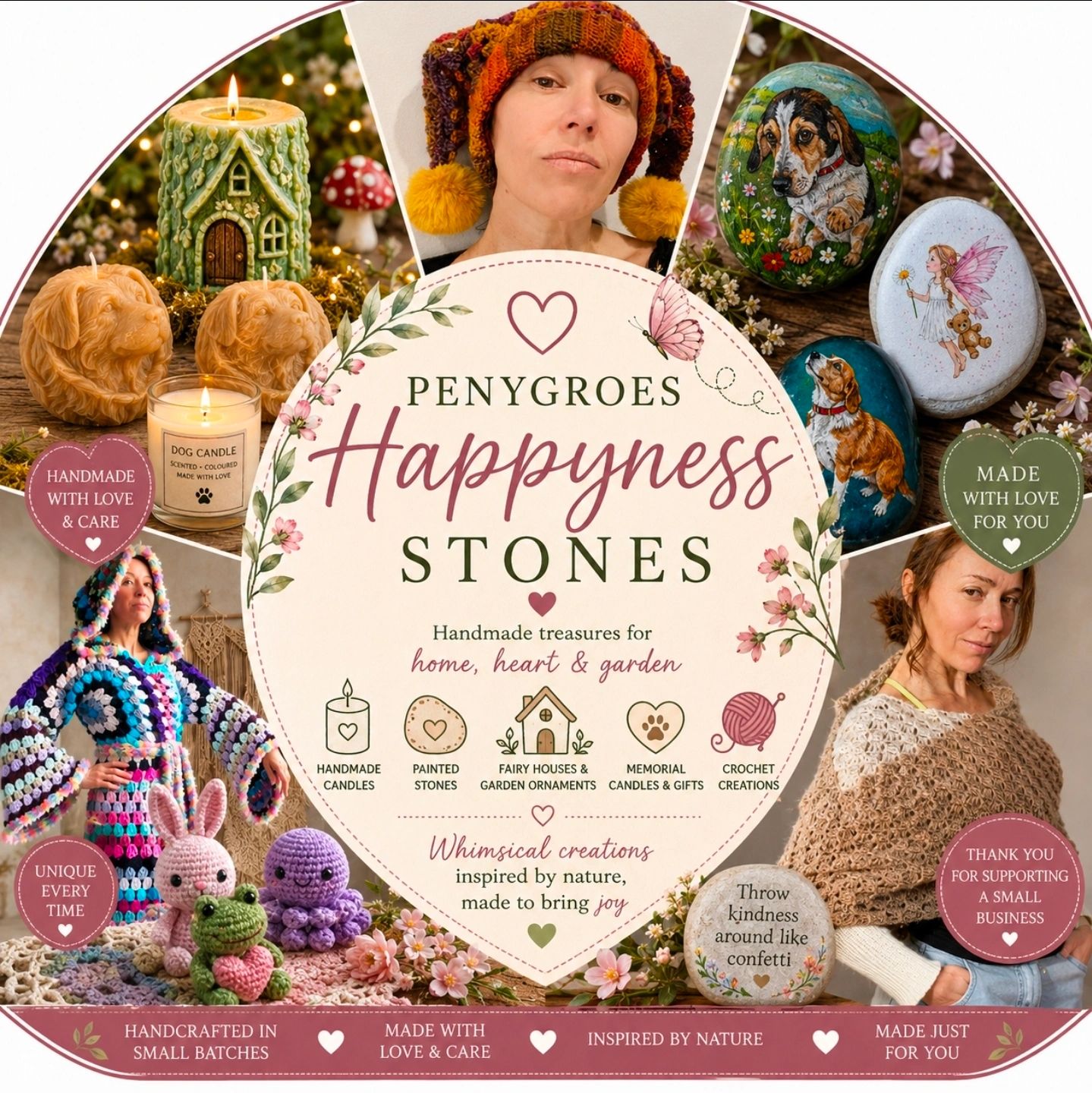 Welcome to Penygroes Happyness Stones, a small Welsh handmade business creating unique gifts.