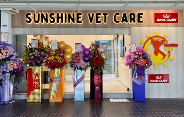 Sunshine Vet Care signboard entrance