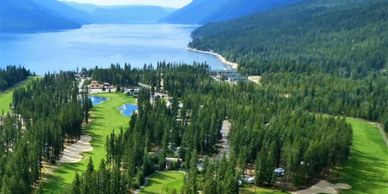 Aerial view of Mabel Lake Golf Course