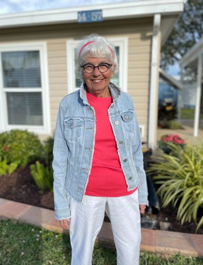 A happy senior enjoying an independent life.