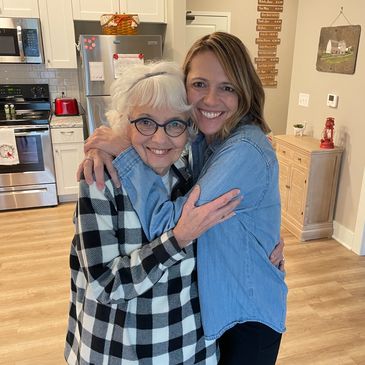Concierge specialist with her sweet senior client.