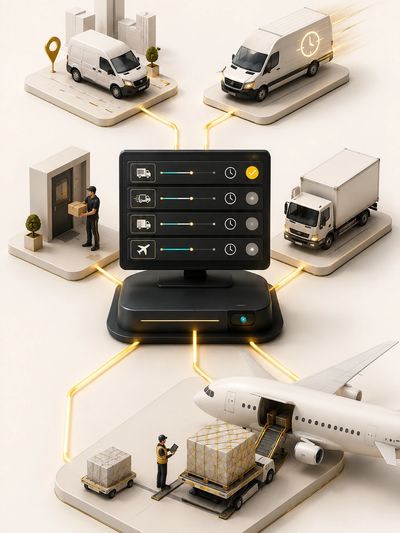 Courier company sharing local pickup and time-sensitive delivery rates through InHive