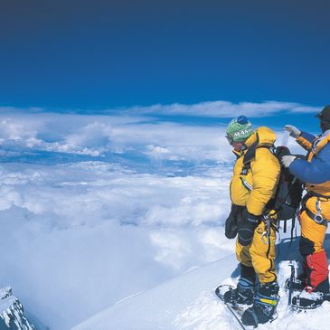 Chamonix snowboarder Marco Siffredi on Everest in 2002. Copyright: Marco Siffredi Collection