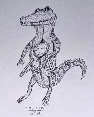 Day #1001 - 12.18.2023
sketch of the day
“sallygator” 