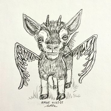 Day #1405 - 01.25.2025
sketch of the day
mini goat with wings
