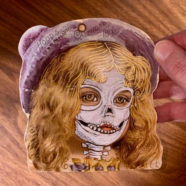 Day #1413 - 02.02.2025
art of the day
antique advertising - Sarsaparilla 
altered art
before & after