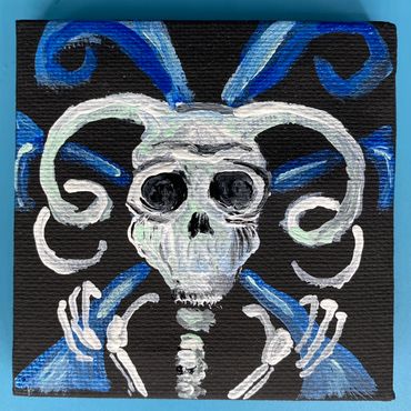 Day #605 - 11.17.2022
tiny art of the day
3x3 black canvas/reg & metallic acrylics