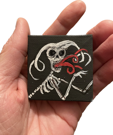 Day #610 - 11.22.2022
tiny art of the day
2x2 black canvas - acrylics
