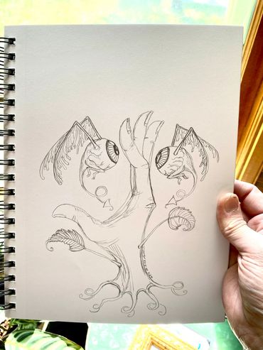 Day #813 - 06.13.2023
quick sketch of the day
"Eye-birds & Tree-hand"