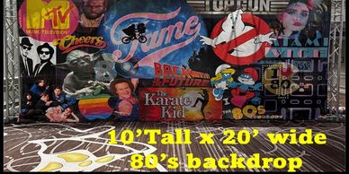 1980's backdrop, 80's images, 80's backdrop