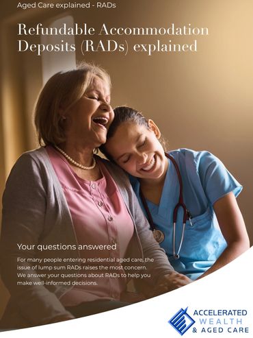 Elderly woman and nurse smiling together.