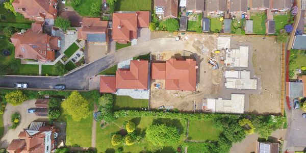 a neighbourhood seen from the above