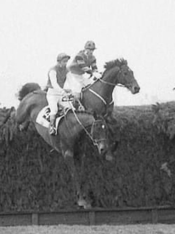 Eddie Harty Snr on route to winning the Grand National