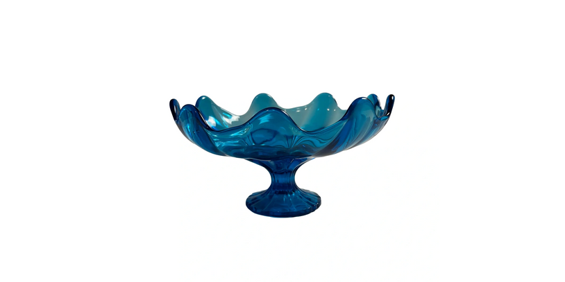 blue pedestal bowl