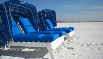 cabanas, cabana beach loungers, beach loungers, beach chairs, beach, siesta key, sarasota, florida