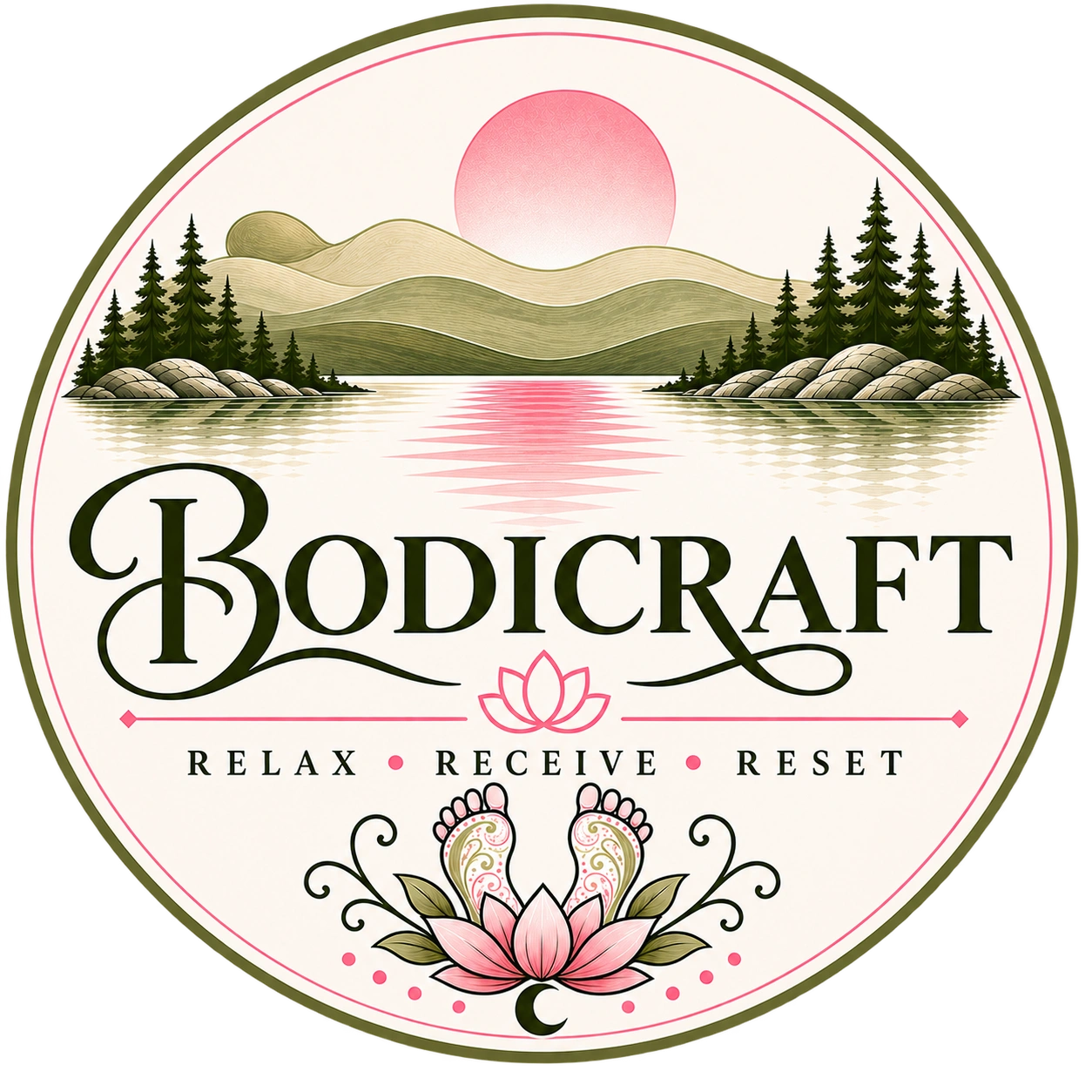 BODICRAFT logo with nature and relaxation theme.