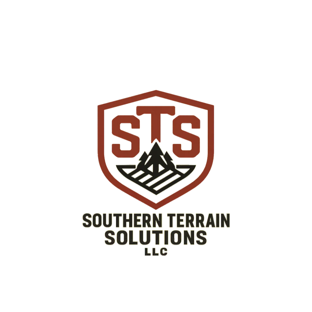 STS logo with mountain and terrain design in a shield.