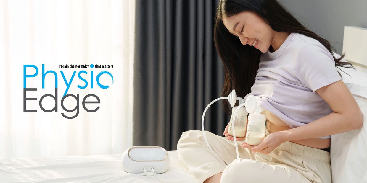 A mom pumping breast milk