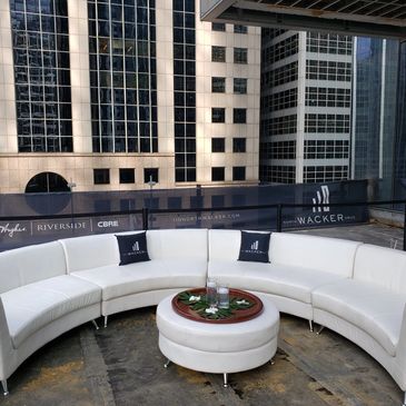 White Lounge Furniture rental for Chicago special events.