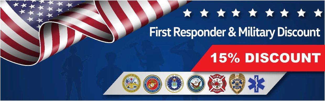 15% DISCOUNT COUPON FOR ALL ACTIVE MILITARY, VETERANS, FIRST RESPONDERS ACTIVE & RETIRED IN APPRECIA