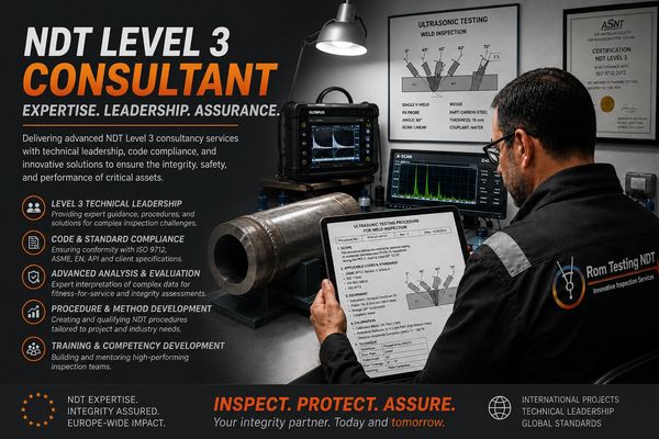 NDT Level 3 Consultant providing expert inspection and compliance services with advanced technical leadership.
