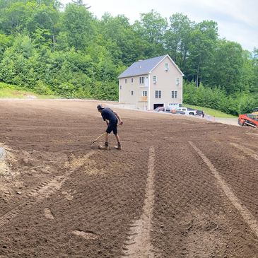 Finished house lot, septic system, final grade prepping for seeding!