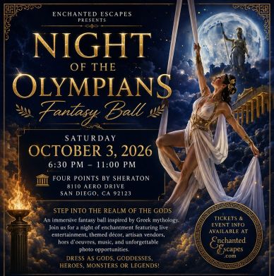 Night of the Olympians Fantasy Ball by Enchanted Escapes in San Diego.