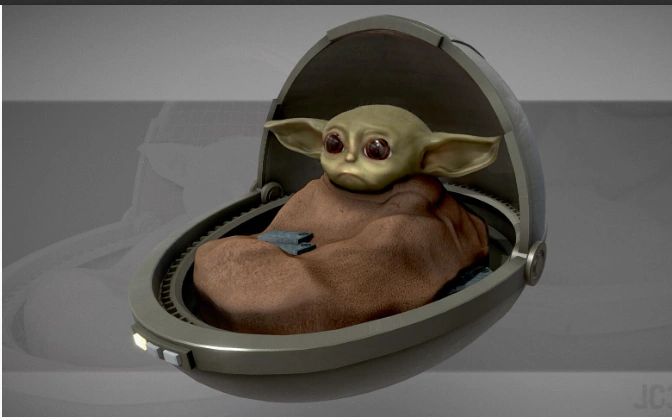 Baby Yoda Interactivo Maqueta Grogu (The Child) De The Mandalorian